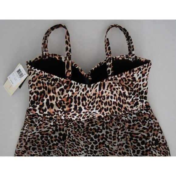 Profile x Gottex Plus Sz 18W Leopard Printed Flyaway One Piece Swimsuit $178 - Picture 6 of 9